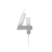 Silver Ombre Number '4' Candle image