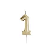 Gold Number '1' Candle image