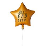 GOLD BEST DAD EVER STAR 18 FOIL BALLOON image