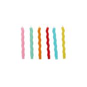 Premium Bright Wavy Wax Candles - Pack of 12 image