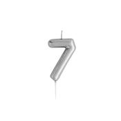 Silver Number '7' Candle image