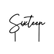Black 'Sixteen' Acrylic Cake Topper