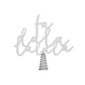 White 'Falala' Wooden Christmas Tree Topper image