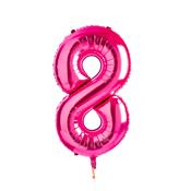 Hot Pink Number '8' Foil 34" Balloon image