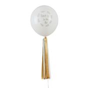Jumbo 'Love Is In The Air' 18" Latex Balloon &amp; Tassels image