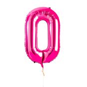 Hot Pink Number '0' Foil 34" Balloon image