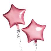 Pink Star 24" Foil Balloons - Pack of 2 image