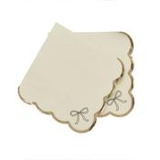 Bow Scallop Edge Paper Napkins - Pack of 16 image