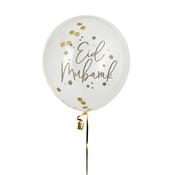 Eid Mubarak Confetti 12" Latex Balloon - Pack of 5 image