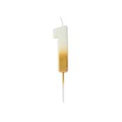 Gold Ombre Number '1' Candle image
