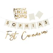 Gold Communion Customisable Card Banner x2 2m