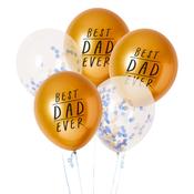 Best Dad Ever 12" Latex Balloons - Pack of 5 image