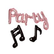 FOIL BALLOON GARLAND PARTY MUSICAL NOTE 36CM image