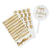Gold Customisable Acrylic Cake Topper