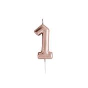 Rose Gold Number '1' Candle image
