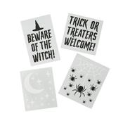 Trick Or Treat Window Clings - Pack of 4