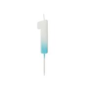 Blue Ombre Number '1' Candle image