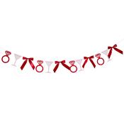 Cocktails, Rings &amp; Satin Bow Garland 2m