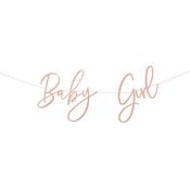 Pink 'Baby Girl' Card Banner 2m