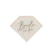 Diamond 'Bride To Be' Paper Napkins - Pack of 8