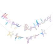 Iridescent 'Happy Birthday To You' Card Banner x2 2m