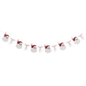 Santa &amp; Bow Card Garland 2m