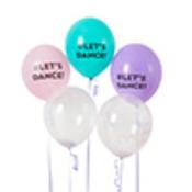 LETS DANCE LATEX BALLOONS 5PK 30CM image