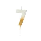 Gold Ombre Number '7' Candle image