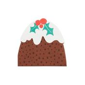 Christmas Pudding Paper Napkins - Pack of 16 image