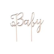 Baby Wooden Cake Topper image