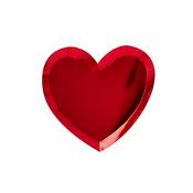 Heart Red Paper Plates - Pack of 8 image