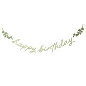 Botanical 'Happy Birthday' Card Banner 2m