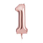 Rose Gold Number '1' Foil 34" Balloon image