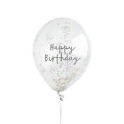 IRIDESCENT HAPPY BIRTHDAY CONFETTI BALLOONS  5'sX6 image