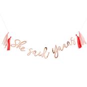 Rose Gold 'She Said Yaaas' Card Banner 2m image
