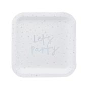 Iridescent 'Let's Party' Paper Plates - Pack of 8