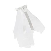 White Bow &amp; Veil - Pack of 1