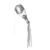 Silver &amp; White Champagne Bottle Foil Balloon &amp; Tassels image