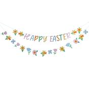 Floral 'Happy Easter' Card Banner x2 2m