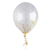 CONFETTI LATEX BALLOONS 30CM 5PK GOLD image