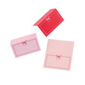 Bow Pink &amp; Red Place Cards - Pack of 12 image