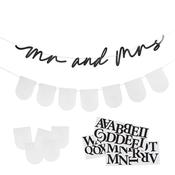Monochrome ''Mr &amp; Mrs' Customisable Card  Banner x2 2m