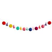 Colourful Honeycomb &amp; Tassel Garland 2m