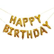 Gold 'Happy Birthday' 16'' Foil Balloon Garland image