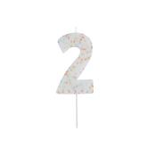 Giant Sprinkle Number '2' Candle image