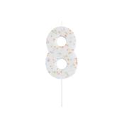 Giant Sprinkle Number '8' Candle image