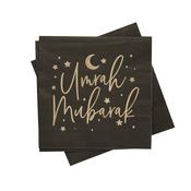 Umrah Mubarak Paper Napkins - Pack of 16 image