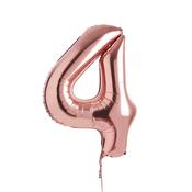 Rose Gold Number '4' Foil 34" Balloon image