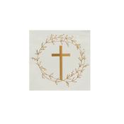 Gold Cross Paper Napkins - Pack of 16 image