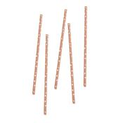 Rose Gold Spotted Paper Straws - Pack of 20 image
